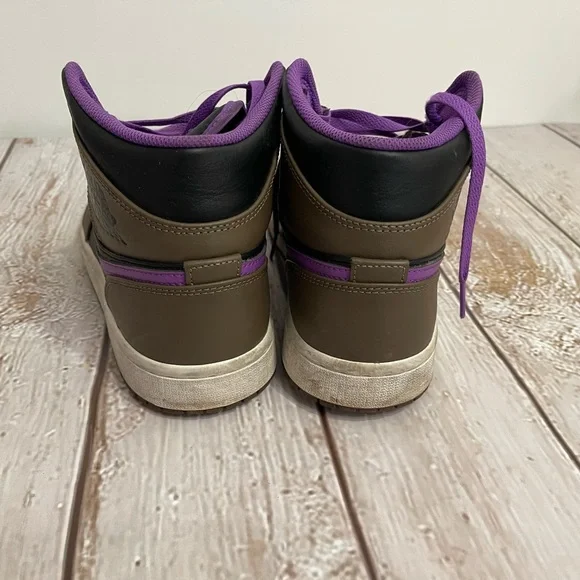 Nike Air Jordan Men's High-Top Sneakers - Purple, Black and Brown US 9.5 43 EURO - Picture 3 of 5